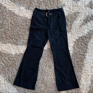 black pants w silver buckle